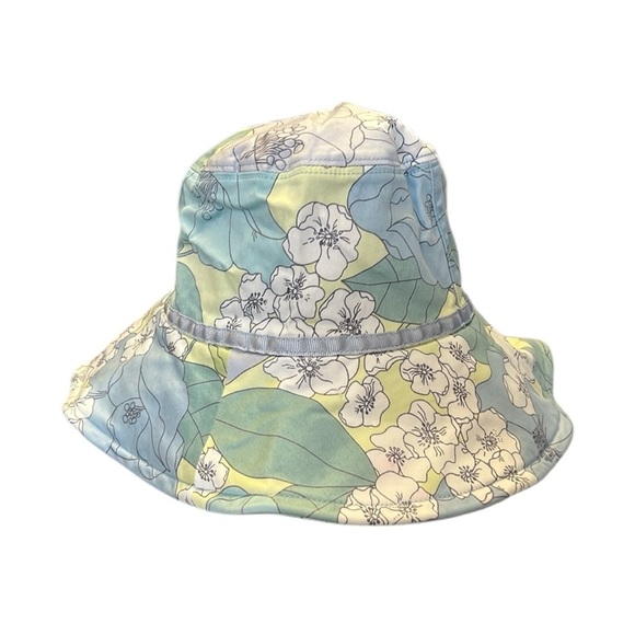 Vintage Gymboree Floral Bucket Hat Appliqué Cotton Pastels L/XXL - Picture 3 of 9